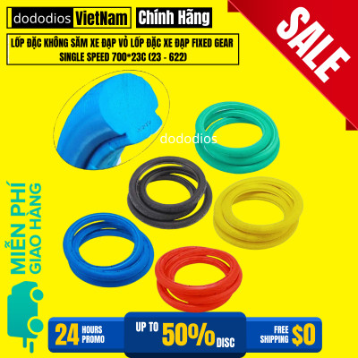 Lốp xe đạp đặc không săm (Vỏ) Đặc Không Săm Xe Đạp Nhẹ Nảy Chọn Màu Xe Đạp Thể Thao Fixed Gear Single Speed 700*23C (23-622) - Chính hãng