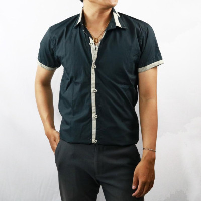 Áo sơ mi nam KING tay ngắn dài họa tiết cho công sở học sinh chất kiệu thoáng mát S01