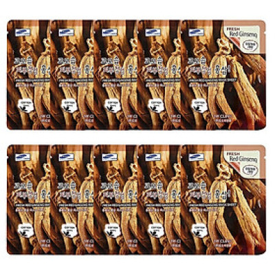 BỘ 10 MẶT NẠ 3W CLINIC FRESH RED GINSENG MASK SHEET + TẶNG KÈM 01 MẶT NẠ CÙNG LOẠI
