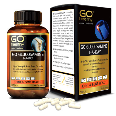 GO GLUCOSAMINE 1-A-DAY 1500mg 60 VIÊN- Viên uống bổ xương khớp nhập khẩu chính hãng GO Healthy New Zealand
