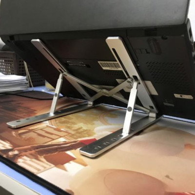 Đế tản nhiệt cho Laptop, Macbook - Giá đỡ, kệ đỡ, phụ kiện cao cấp cho Macbook, Laptop bằng hợp kim nhôm thông minh gấp gọn loại nhẹ, mỏng USLION-N3- Hàng Chính Hãng