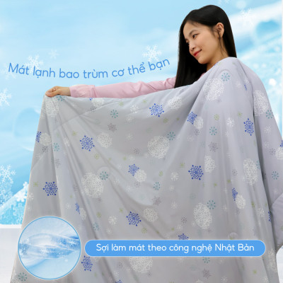 [CHĂN HÈ MÁT LẠNH] Mền lạnh I Cool Advance NIN House | Chăn mền Ice Silk fabric siêu mát lạnh cao cấp 160x210cm màu NM8031, Chăn điều hoà nhiều độ