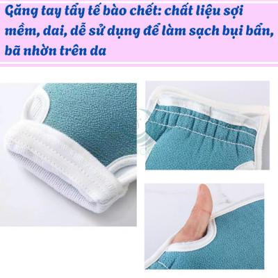 Bộ Găng Tẩy Da Chết + Dây Kỳ Lưng + Bông Tắm Bộ Chăm Sóc Da Body Chuyên Sâu  Combo Tắm Sạch - Da Mịn 3 Trong 1