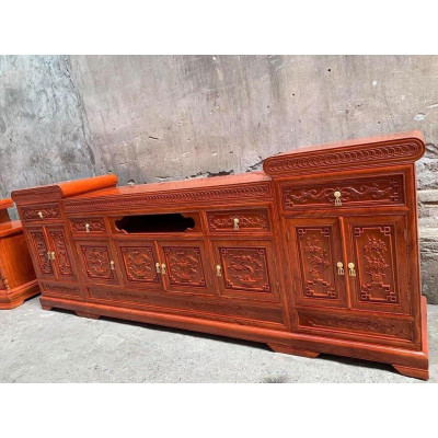 Kệ tivi mõ gỗ hương đá