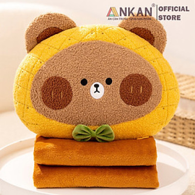 Chăn Gối Văn Phòng Cao Cấp ANKAN (15 LỰA CHỌN), Gấu Mềm Mịn, Thời Trang, Thiết Kế Hiện Đại, Xinh Xắn