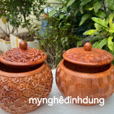 HŨ ĐỰNG HẠT DƯA ĐA NĂNG BẰNG GỖ  BÁCH XANH  KT 20×20cm 