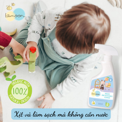 Xịt khuẩn đồ chơi Organic cho bé Lamoon - Bình 500ml