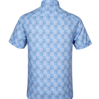 Áo sơ mi nam tay ngắn form suông vạt ngang Khatoco A1MN468T2-CNCR176-2411-N