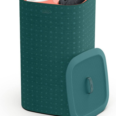 Giỏ đựng quần áo 2 ngăn có quai xách Joseph Joseph 50022 Tota Pop 60L (Green) hàng chính hãng