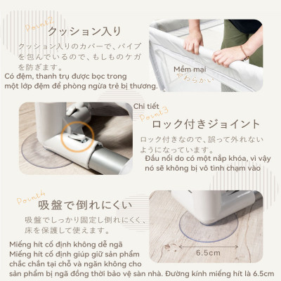 Lysin - quây cũi bằng vải lưới thoáng khí trong nhà giúp bảo vệ bé yêu vui chơi an toàn cách ly với thú cưng phát triển ý thức tự lập giúp bé tập đứng dễ thu dọn đồ chơi cho bé.