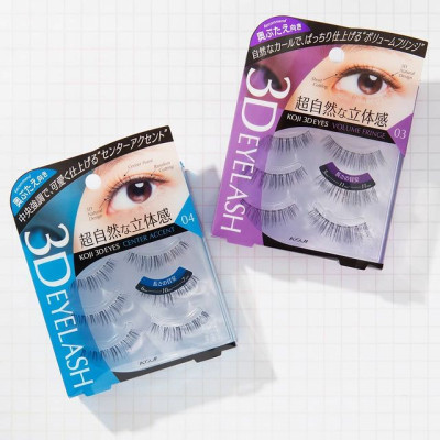 Lông Mi Giả Hiệu Ứng 3D Tự Nhiên Koji 04 Center Accent, Dài Mi Giữa Mắt Tạo Sự Dễ Thương, To Tròn (Cho Mắt Mí Lót), Nhập Khẩu Nhật Bản