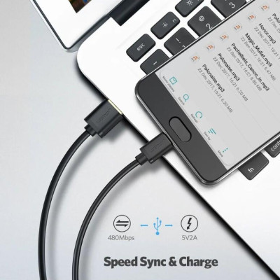 Ugreen UG30162US141TK 3M màu đen Dây USB 2.0 sang Type-C truyền dữ liệu và sạc - HÀNG CHÍNH HÃNG