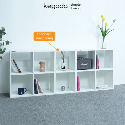 Kệ Sách Gỗ Tổ Ong 4 Ô Dài 60cm, Rộng 24cm Cao 60cm Thương Hiệu KEGODA KGD32