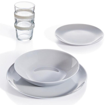 Đĩa (dĩa) thủy tinh nông lòng Luminarc Diwali Granit 25cm P0870 | Hàng chính hãng