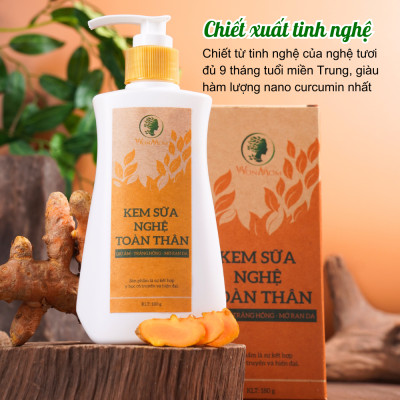 Bộ chăm sóc sắc đẹp toàn diện Wonmom (kem nghệ tươi+ kem sữa nghệ+ sữa tắm+ dầu gội + DDVSPN )