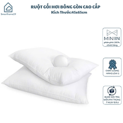 2 Chiếc Ruột Gối Hơi Bông Gòn Cao Cấp - Lõi Bông Kháng Khuẩn, Chất Lượng Cao - HÀNG CHÍNH HÃNG MINIIN