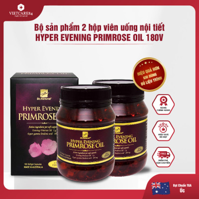 Bộ Sản Phẩm 2 Hộp Viên Uống Bổ Sung Nội Tiết Tố Nữ Úc Dr Natural Hyper Evening Primrose Oil 180 Viên- Nhập Khẩu Chính Hãng