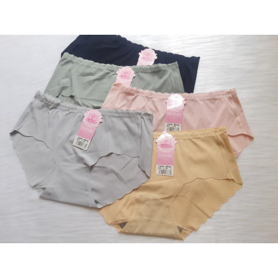 Quần Lót Nữ - 5 Quần Su Sọc Đứng Trơn Cắt Viền - giao màu ngẫu nhiên