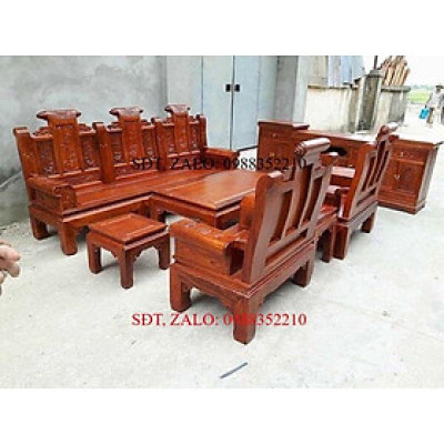 ️ Combo bộ ghế hộp cộng kệ gỗ hương vân