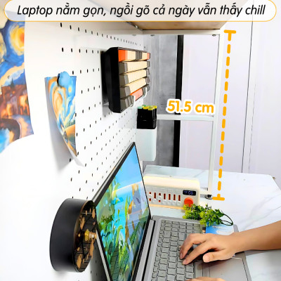 Kệ Pegboard đa năng Dola Home kệ sách để bàn decor học tập làm việc cho mẹ và bé hiện đại