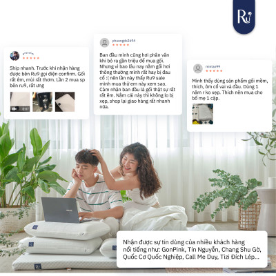 Gối Niu Cao Cấp Ru9 - Công Nghệ Đột Phá Graphene Foam | Chất Liệu Foam Mềm Mại