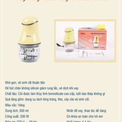 Máy Xay Thịt Ăn Dặm 6 Lưỡi SEKA SK1396 - Hàng Chính Hãng