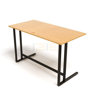 Bộ Bàn Oak-U Trắng Và Ghế Đen IBIE IB16A