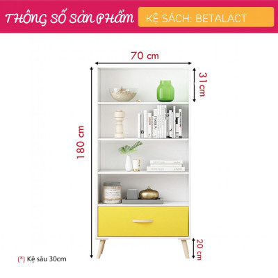 Kệ đỡ sách bằng gỗ thiết kế đẹp SMLIFE Betalact