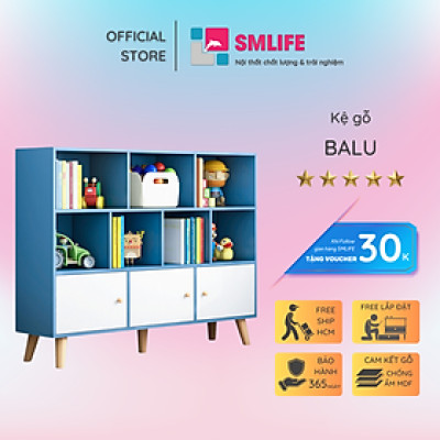 Giá đỡ sách bằng gỗ thiết kế đơn giản hiện đại SMLIFE Balu