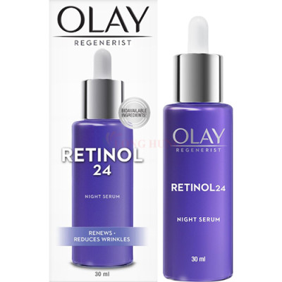 Tinh chất trẻ hóa da ban đêm Olay Regenerist Retinol 24 Night Serum (30ml) - Hàng chính hãng