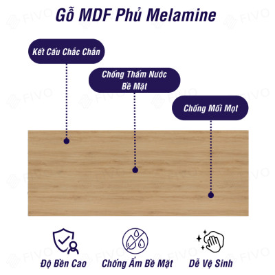 Tủ Kệ Sách Gỗ Đẹp Hiện Đại Đa Tầng FIVO Mã FB60 Nội Thất Lắp Ráp Đơn Giản, Chất Liệu Gỗ MDF Phủ Melamine Chống Thấm Bề Mặt Cực Tốt Hàng Cao Cấp, Có Kèm Tấm Lưng (Kích Thước 50x24x92cm)