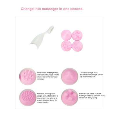 Bút Thẩm Mỹ Mini 208 Mẫu Mới Có 4 Đầu Massage Mặt Thay Thế (Tặng Kèm Pin Theo Máy)