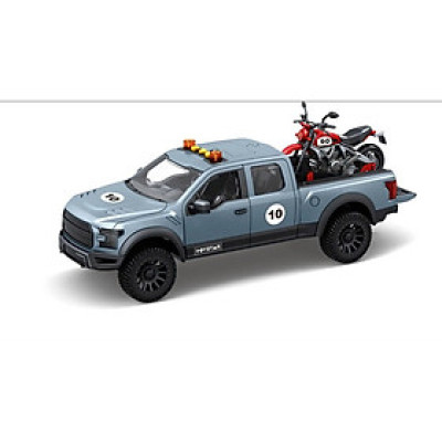 TOYSTAR - 666-90P Mô hình xe bán tải cảnh sát màu ghi (KT 41x16x19cm)