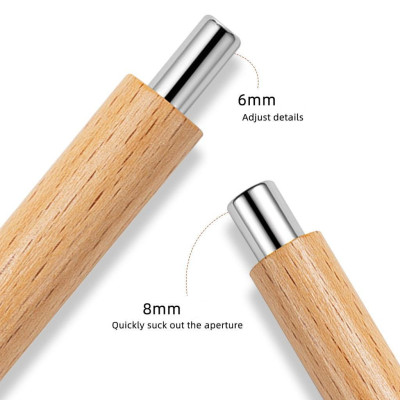 Cây Nam Châm Đẩy Mắt Mèo 2in1 Cán Gỗ Vàng Tròn 2 Đầu To Nhỏ Làm Nail Tiện Lợi, Lực Hút Mạnh, Chống Va Đập, Hút Mắt Mèo Siêu Sáng Nữ Women