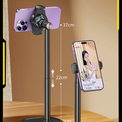 Chân livestream điện thoại Zaki có đế làm mát với sò lạnh - Hàng Chính Hãng