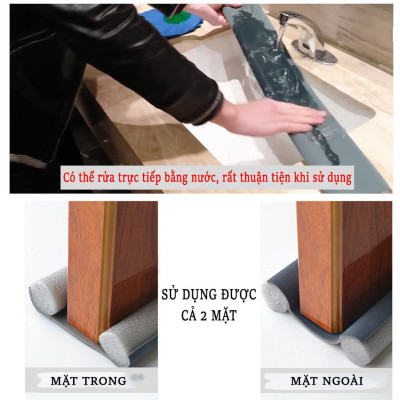 Nẹp Xốp Chặn Khe Cửa Chống Ồn, Chắn Gió, Chặn Côn Trùng, Chống Kẹt Tay Chân Bé  Ron To, Ôm Chặt Cửa