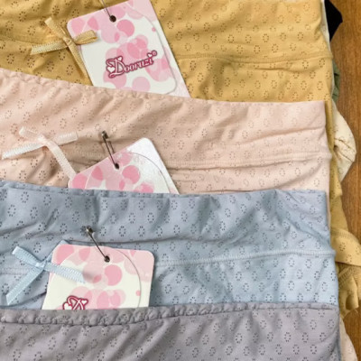 Combo 5 quần lót nữ thun trơn thông hơi 1037 — Quần lót cotton co giãn, thoáng mát, ôm vừa (5 màu)