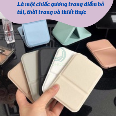 Gương Gập Mini Để Bàn – Gọn Nhẹ, Sang Xịn, Mang Đi Mọi Nơi Gương Trang Điểm Gập Thông Minh – Thiết Kế Tối Giản, Siêu Tiện Gương Gập Gọn Có Đế – Skincare, Make-up Chuẩn Sáng Tạo