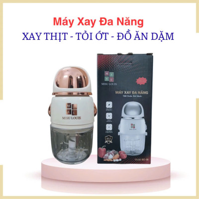 Máy Xay Thịt Đa Năng 300ml Misu Louis – Cối Thủy Tinh, 6 Lưỡi Dao Sắc, Công Suất 200W – Xay Thức Ăn Dặm, Rau Củ, Gia Vị, Tiện Dụng Tại Nhà- HÀNG CHÍNH HÃNG MINIIN