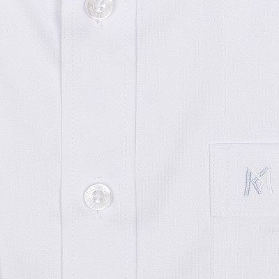 Áo sơ mi nam tay dài form ôm trơn Khatoco A1MD468S1-CNTR008-2412-D - Trắng