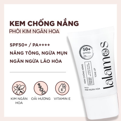 Kem Chống Nắng Lalamos Nhụy Kim Ngân Hoa White Tone-Up SPF 50+ PA++++ 50ml