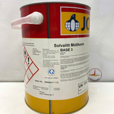 Sơn chịu nhiệt Jotun Solvalitt Midtherm (260°C) Base 3 màu xanh - Green 7075 _ 5L