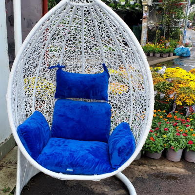 Xích đu đơn NAVICOM - N4 (Nệm nhung xanh dương)