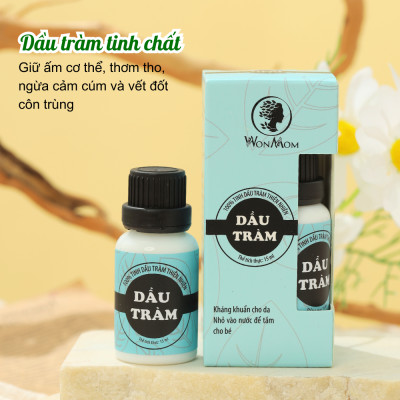 Bộ tắm gội thảo mộc và giữ ấm cho bé yêu Wonmom ( 1 Dầu tràm + 1 Sữa tắm gội thảo mộc cho bé )