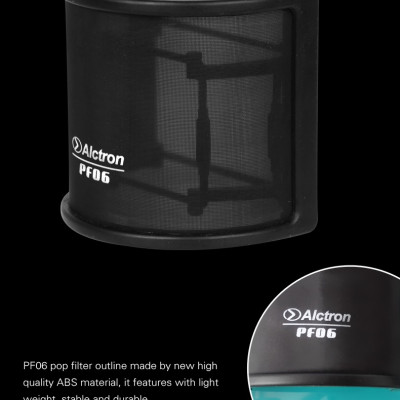 ROGTZ - Pop Filter Alctron PF06 - Lọc Âm Hiệu Quả, Bảo Vệ Micro Chuyên Nghiệp Lưới Kim Loại Cao Cấp Lọc Âm 99% Loại Bỏ Nhiễu Âm Tiếng Ồn Tiếng Vọng Bảo Vệ Micro Bụi Bẩn Công Trùng Hơi Nước Tương Thích Mọi Loại Micro Sang Trọng Dễ Lắp Đặt - Hàng Chính Hãng
