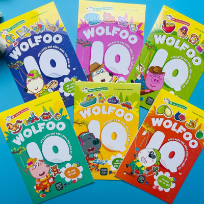 Sách - Bộ Sách Bóc Dán Thông Minh - Wolfoo IQ Rèn Luyện Khả Năng Sáng Tạo Cùng Bé (Bộ 6 Cuốn)