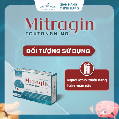 Viên uống Mitragin Toutongning hỗ trợ đau nửa đầu, thiểu năng tuần hoàn máu não (30 viên) - Nutramed