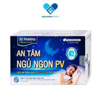 AN TÂM NGỦ NGON PV - giúp an thần, giảm căng thẳng, mất ngủ Hộp 50 viên