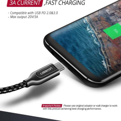 Ugreen UG50224US265TK 1M Dây USB Type-C sang USB 2.0 sạc và truyền dữ liệu - HÀNG CHÍNH HÃNG