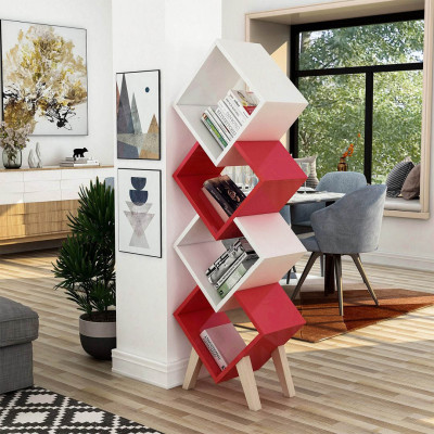 Giá sách bằng gỗ công nghiệp cho phòng khách SMLIFE Benkei